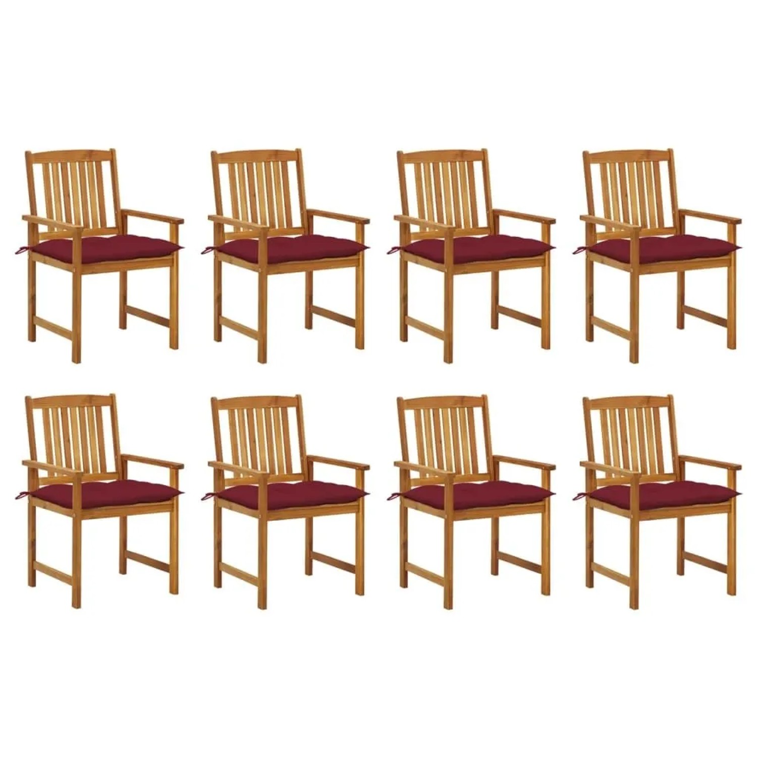 vidaXL Gartenstühle mit Kissen 8 Stk Massivholz Akazie 3078202