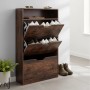 Relaxdays Schuhkipper Holzwerkstoff Industrial Offenes Fach 140 cm x 80 cm x 24 cm_3