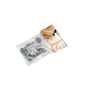 Filzgleiter Set, 20 Stück, für Möbel und Oberflächenschutz im transparenten Beutel.