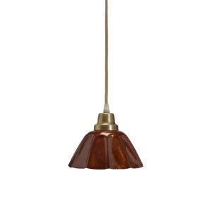 PR Home Emmi Pendelleuchte, kleine Hängelampe in Terrakotta mit Textilkabel für Lampen & Leuchten.