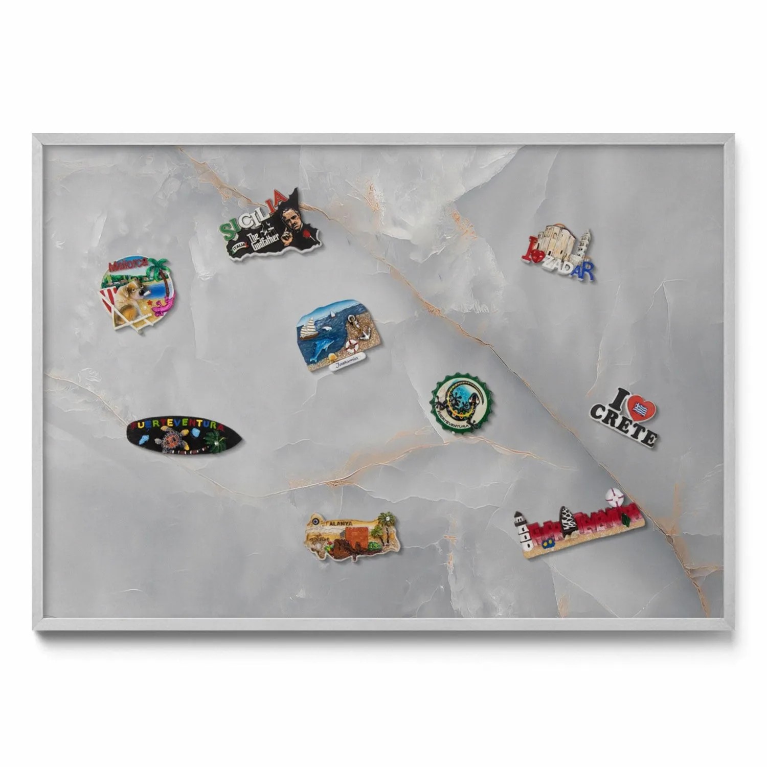 Tulup Magnettafel Magnetboard für Reisemagnete Eleganter Dekorativer Marmor günstig online kaufen