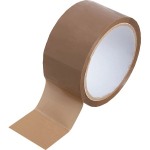 Braunes Packband (48 mm x 40 m) zum Verpacken von Kartons.