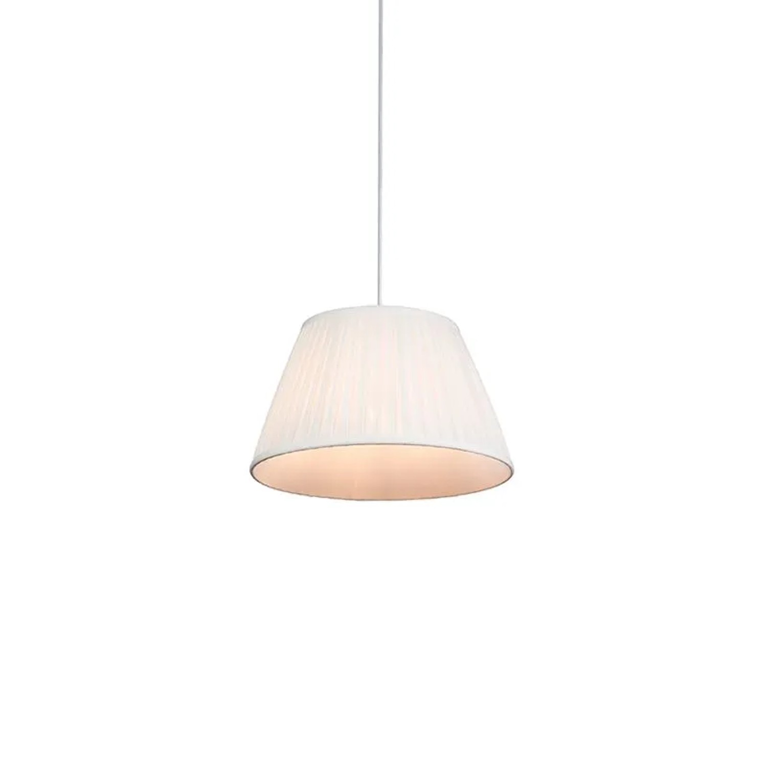 QAZQA Retro-Hängelampe Weiß 35 cm Plisse