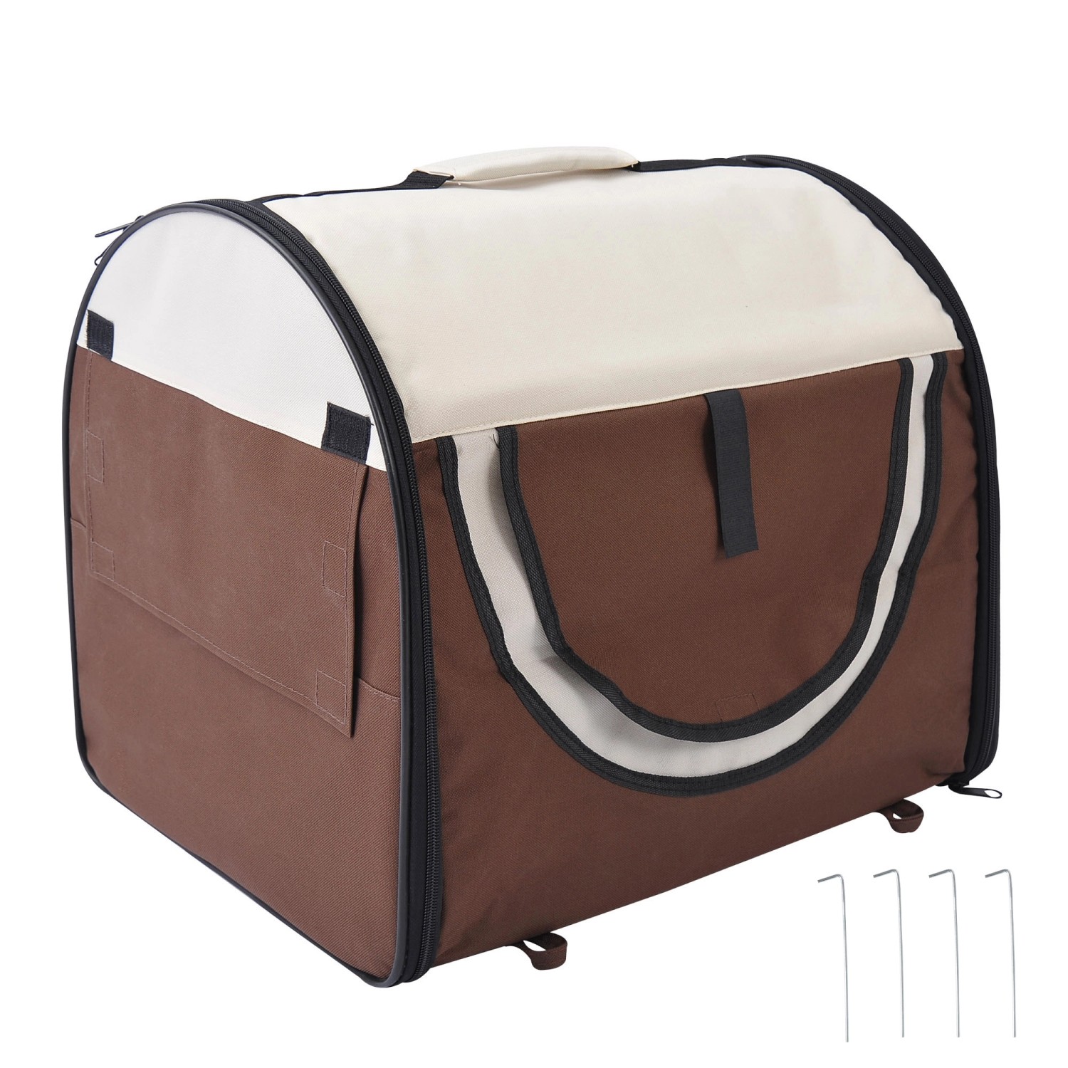 PawHut Hundebox Faltbar mit Kissen Reisetasche Wasserdicht Kaffee 61 x 46 x günstig online kaufen
