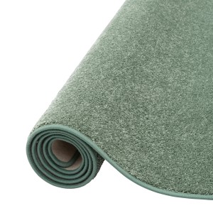Gerollter, mintgrüner Snapstyle Hochflor-Teppichläufer Cottage, 80x320 cm.