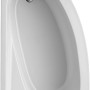 Weiße Eckbadewanne Marina, 160x90 cm, Typ B. Raumsparende Badewanne aus Sanitäracryl.