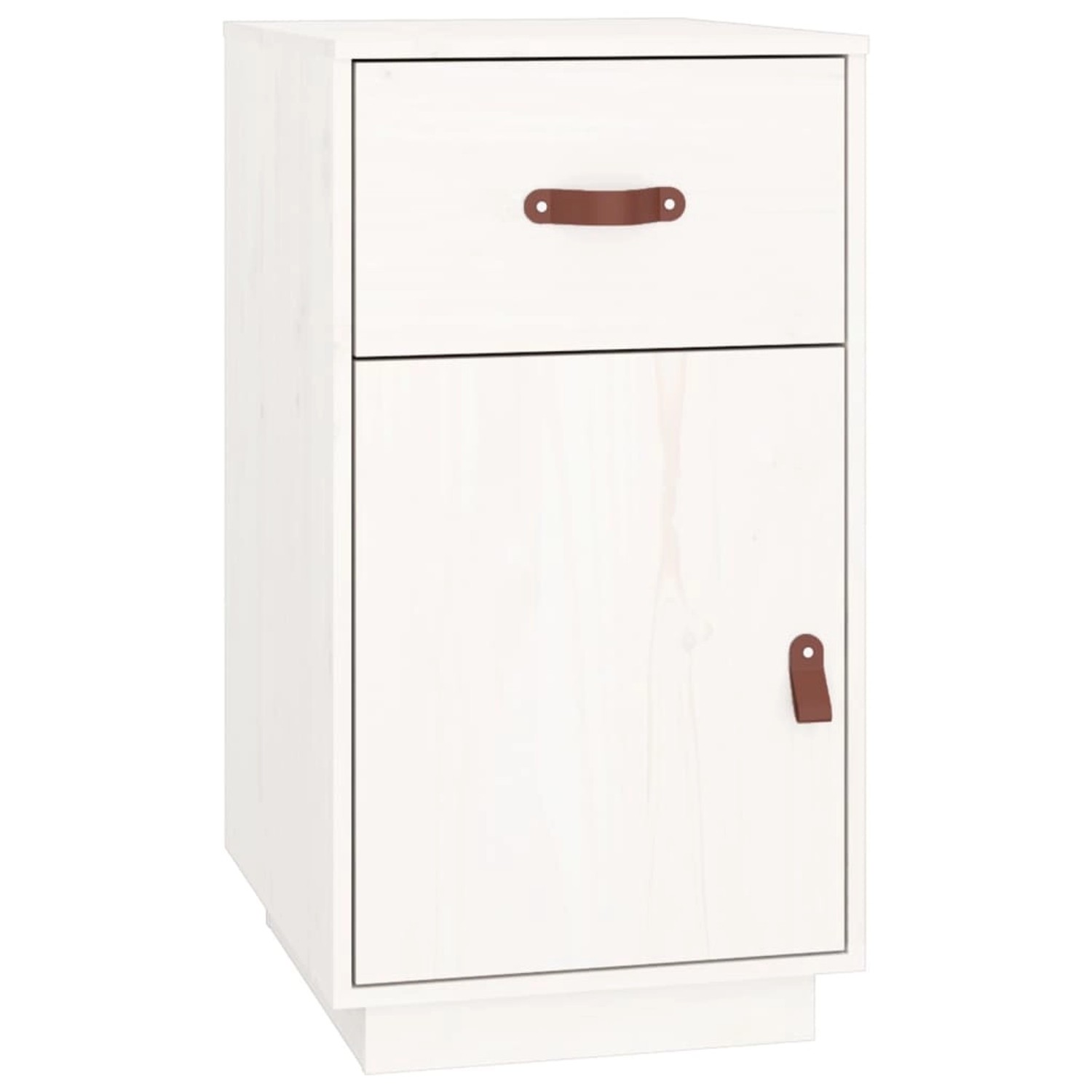 vidaXL Aktenschrank Schreibtisch-Schrank Weiß 40x50x75 cm Massivholz Kiefer günstig online kaufen