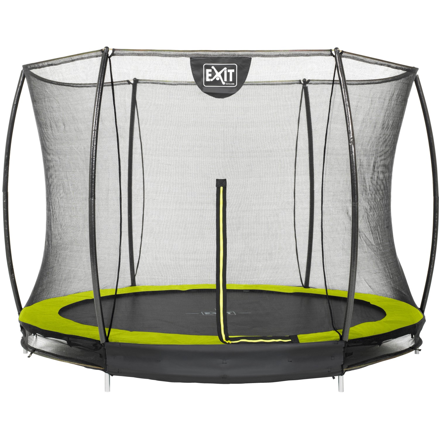 EXIT Silhouette Bodentrampolin D244cm mit Sicherheitsnetz - grün