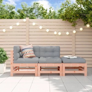 vidaXL 3-Tlg Garten-Lounge-Set Massivholz Douglasie 825651