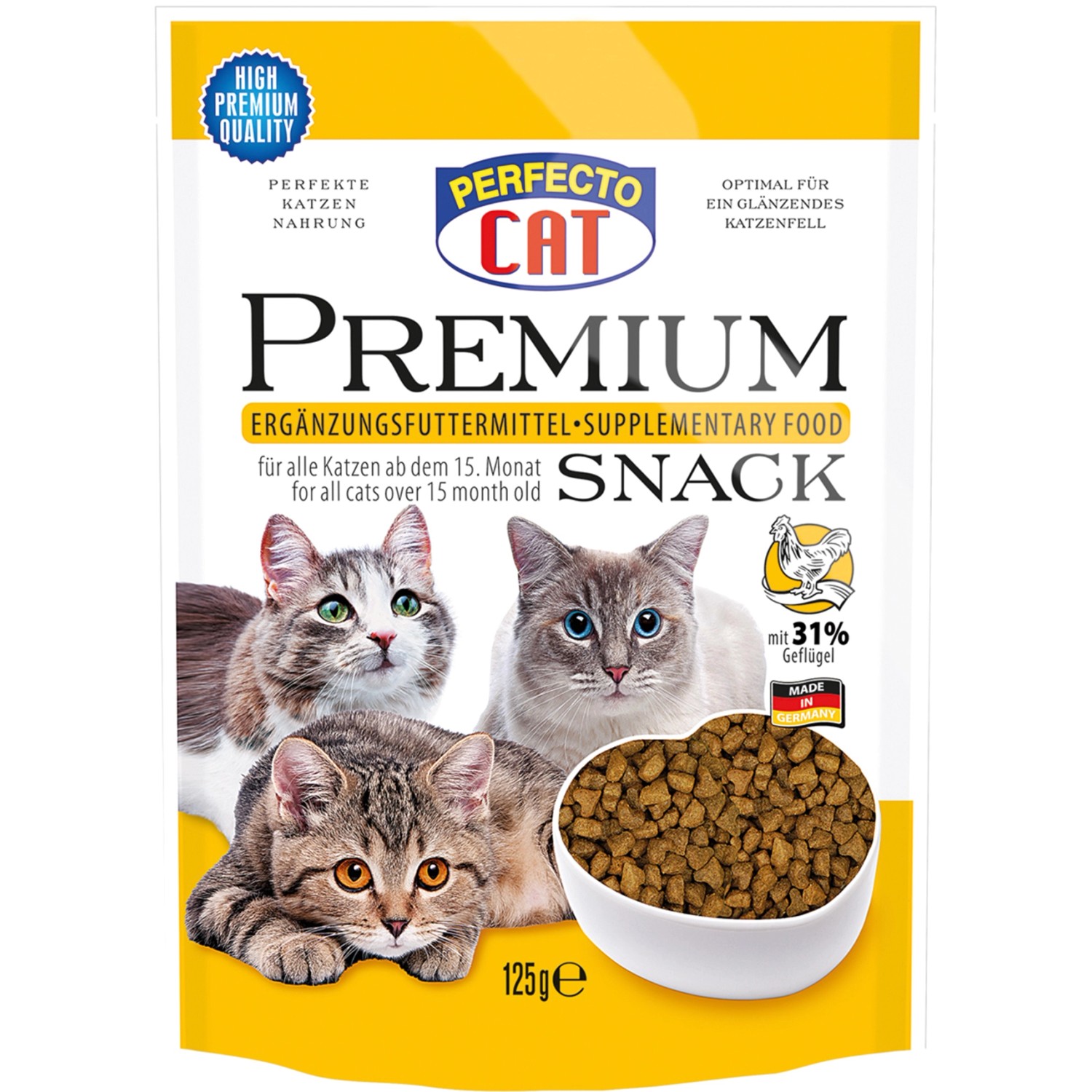 Perfecto Cat Katzensnack Premium Kroketten mit Geflügel 125 g