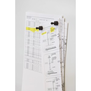 Fix-o-moll Magnetkegel, 4 schwarze Neodym Magnete zum Befestigen von Dokumenten.
