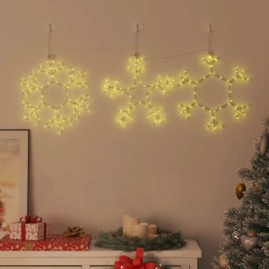 vidaXL Weihnachts-Schneeflocke mit 252 LEDs Warmweiß 45 x 38 cm PVC 42018955