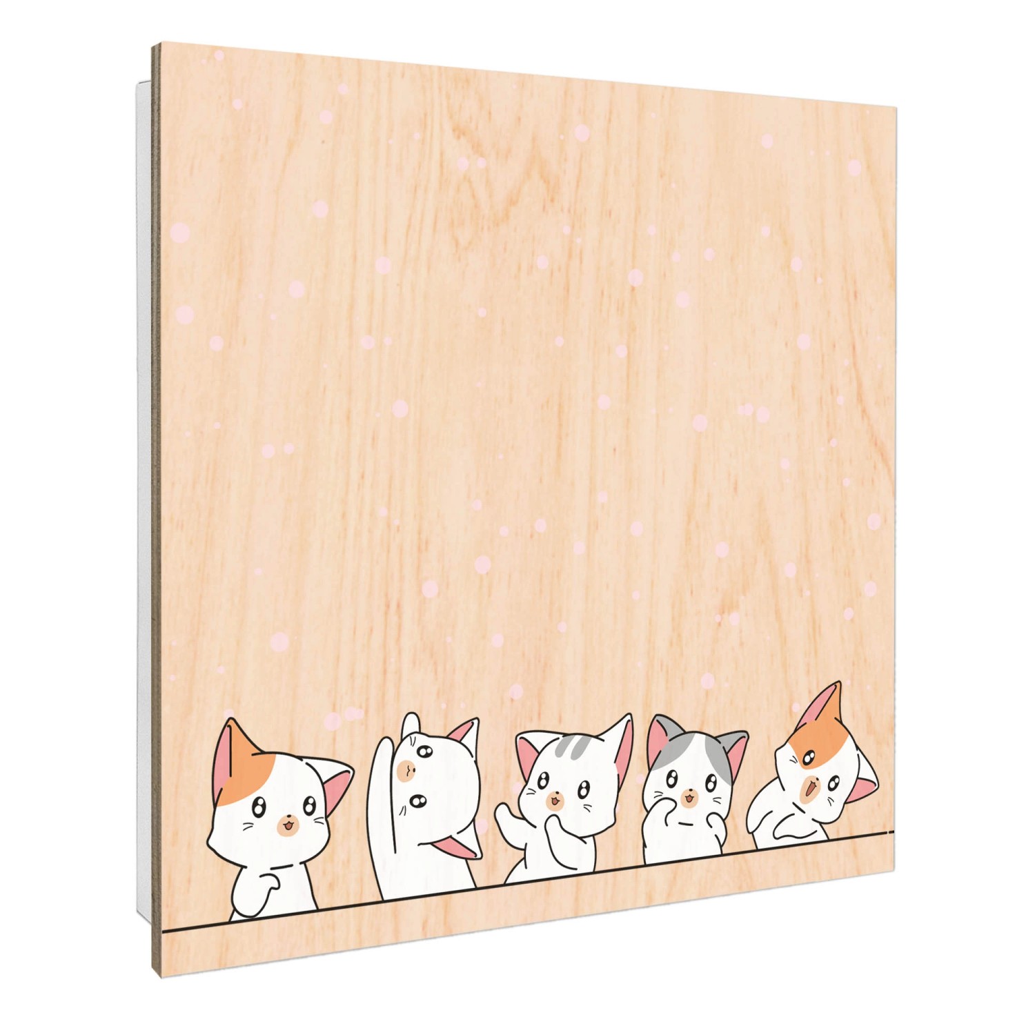Banjado Schlüsselkasten mit Holzfront 30x30cm Weiß Scharnier Links 50 Haken günstig online kaufen
