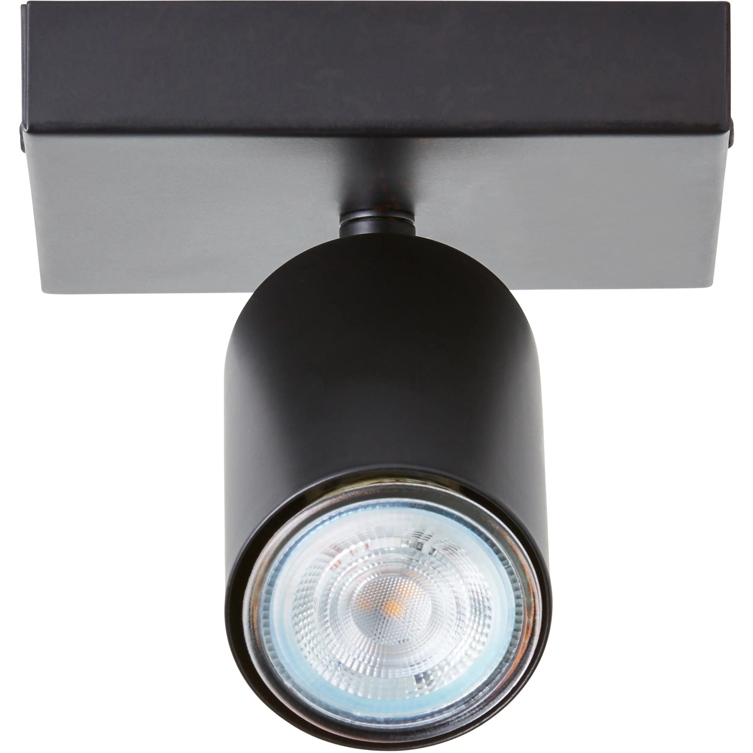 Schwarzer, matter LED-Deckenspot Jello von Brilliant, geeignet für Innenräume.