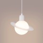 Weiße Sollux Lighting Pendelleuchte Hyperion 1 im modernen Design.