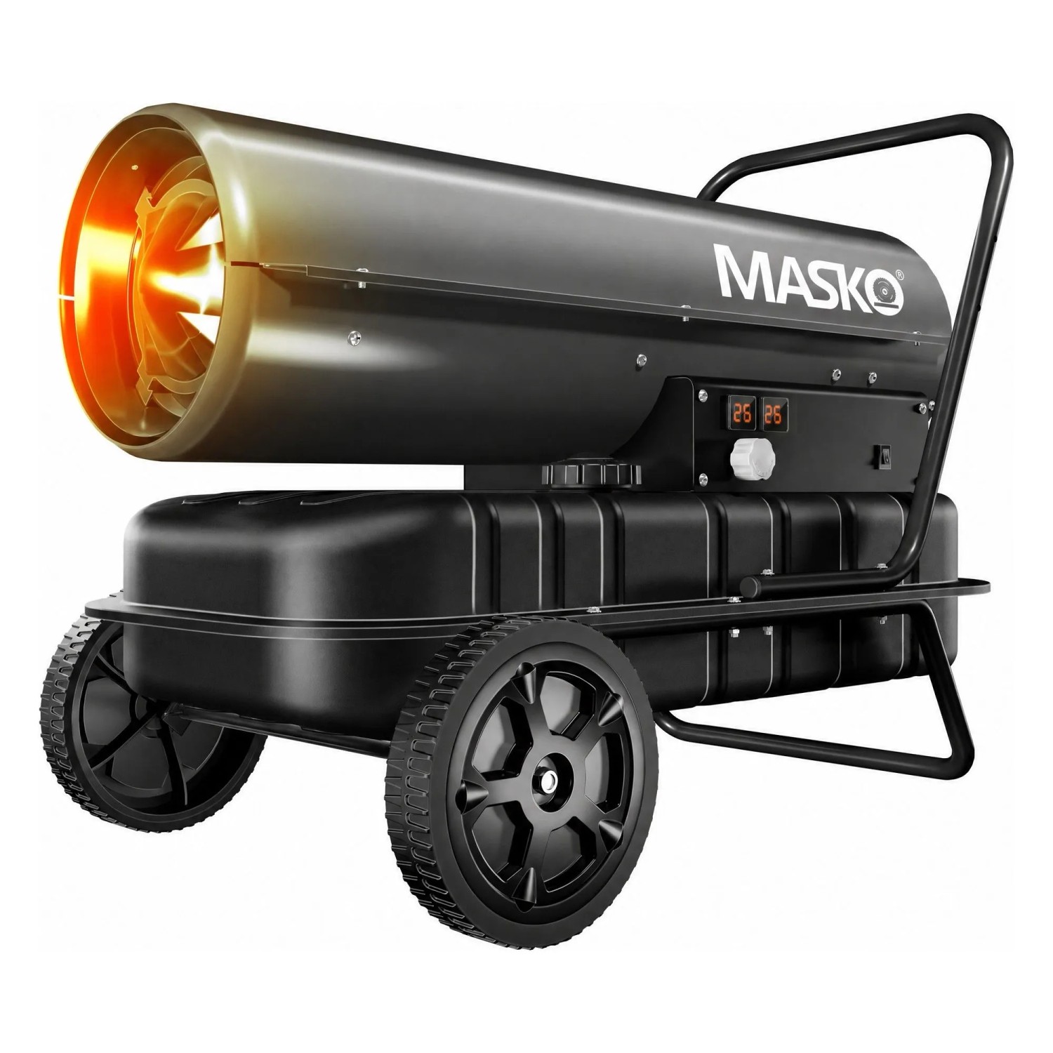 MASKO Diesel Heizkanone 30 kW mit Thermostat 34, Anthrazit Schwarz