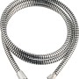 Silber-schwarzer Brauseschlauch (200 cm) von baliv für Handbrausen. Flexibel, langlebig und mit Verdrehschutz.