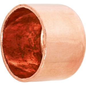 Kappe für Lötfittings, Ø 22 mm, aus Kupfer zum sicheren Verschließen von Rohren.