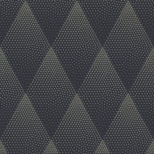 Bricoflor Art Deco Tapete mit Punkte-Rautenmuster in Schwarz und Gold für Wohnzimmer und Schlafzimmer.