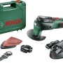 Bosch UniversalMulti 12 Akku-Multifunktionswerkzeug Set mit Akku, Ladegerät und Zubehör im Koffer.