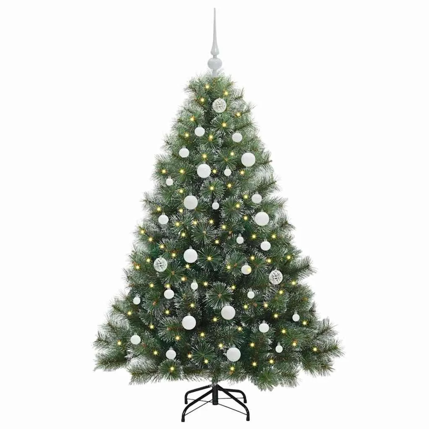 vidaXL Künstlicher Weihnachtsbaum mit 150 LEDs Grün 150 cm PE und PVC 3397838