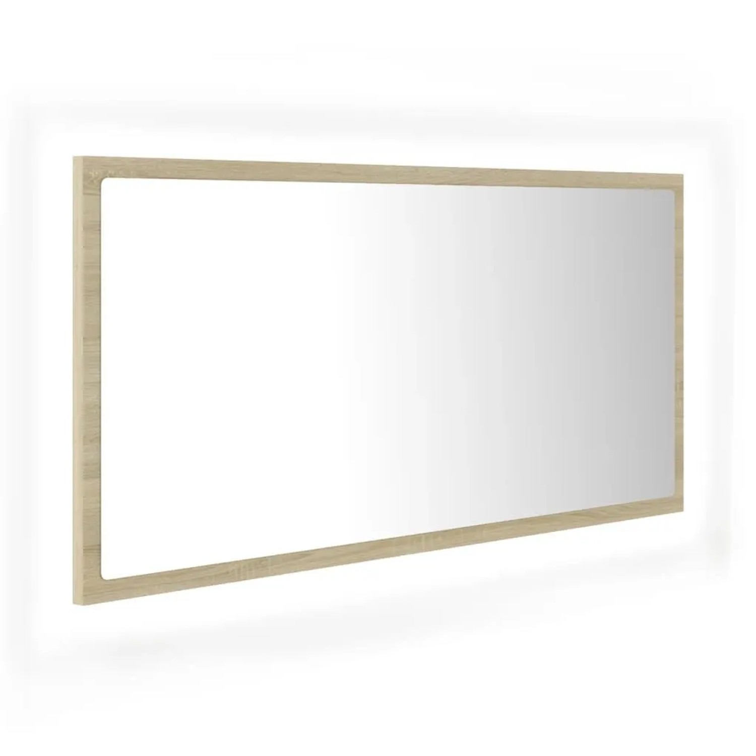 vidaXL LED-Badspiegel Sonoma-Eiche 90x8,5x37 cm Acryl 804935