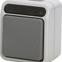 Merten AQUASTAR Feuchtraum Aus-/Wechselschalter, grau/weiß.