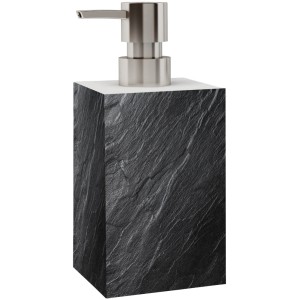 Sanilo Seifenspender in Granit-Optik mit Edelstahlpumpe für Bad & Küche.