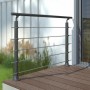Dolle Geländer-Komplettset, 150 cm, Bodenmontage, Anthrazit. Aluminium Geländer mit Edelstahlstäben für Treppe oder Balkon.