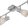 Nickel-farbiger LED-Spot Parry I mit 6 Strahlern für Küche, Flur oder Wohnraum.
