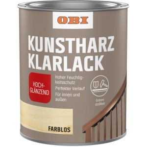 OBI Kunstharz Klarlack Farblos hochglänzend 2 l