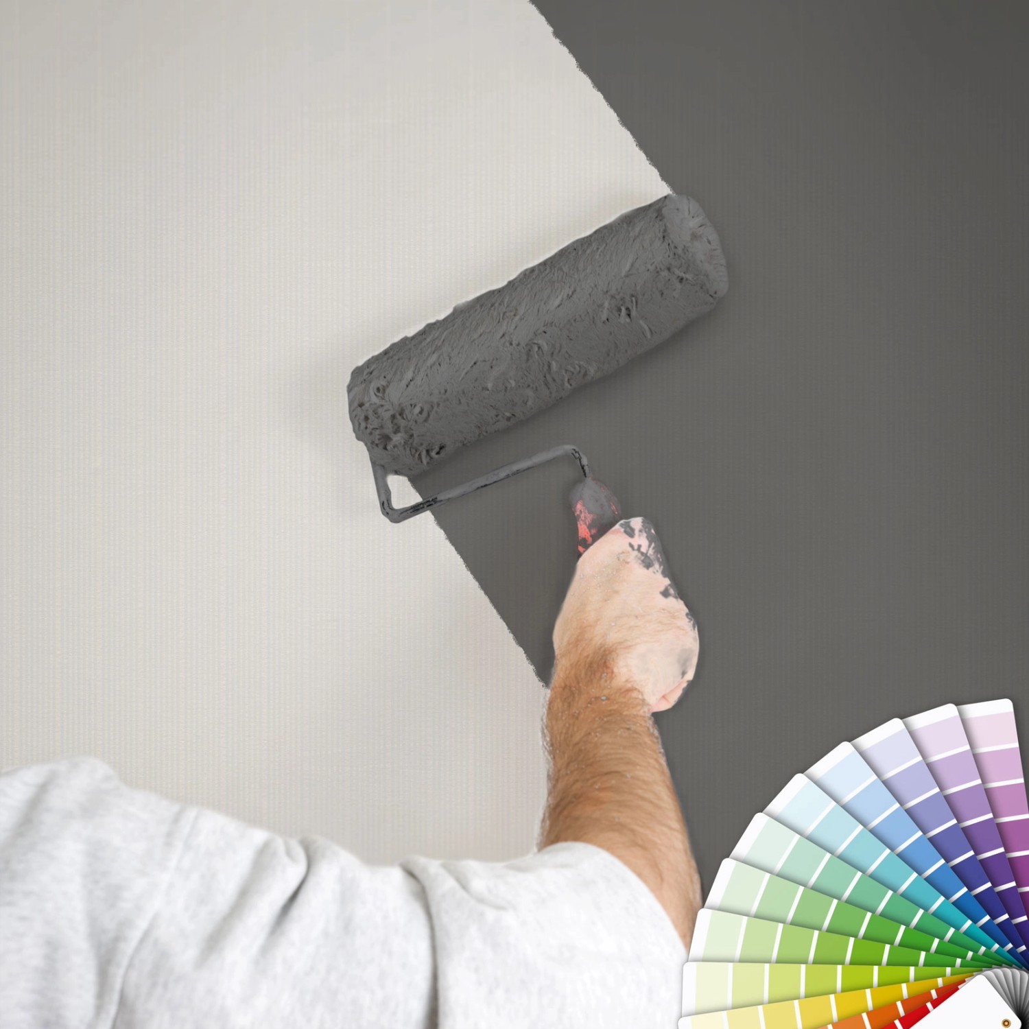 Bricoflor Uni Vliestapete Dezent Gemustert Linien Tapete Dünn Gestreift Ideal zum überstreichen Wohn und Schlafzimmer St...