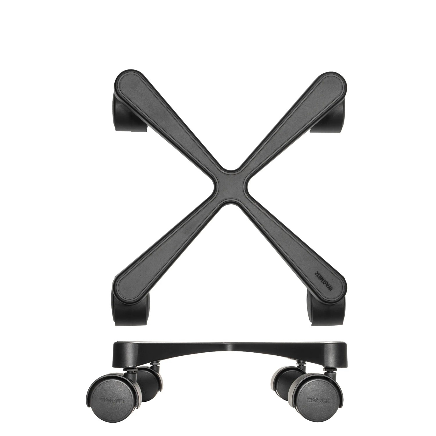 Schwarzer Wagner Design Pflanzenroller GH 0916, Ø 30 cm, mit Rollen für den einfachen Transport von Pflanzen.