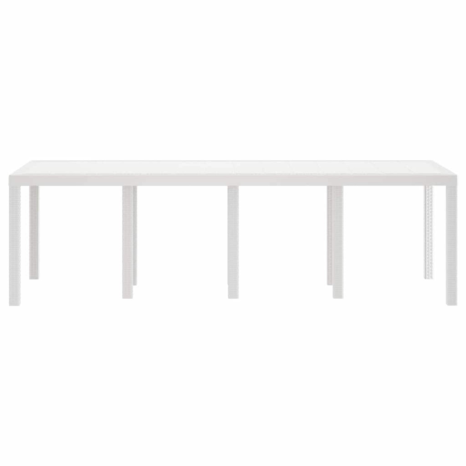 vidaXL Gartentisch Weiß 250 x 100 x 73 cm Poly-Rattan 871694 günstig online kaufen
