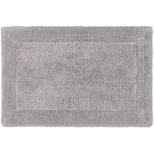 Schöner Wohnen Badmatte Bahamas, 60x90 cm, hellgrau mit Bordüre.