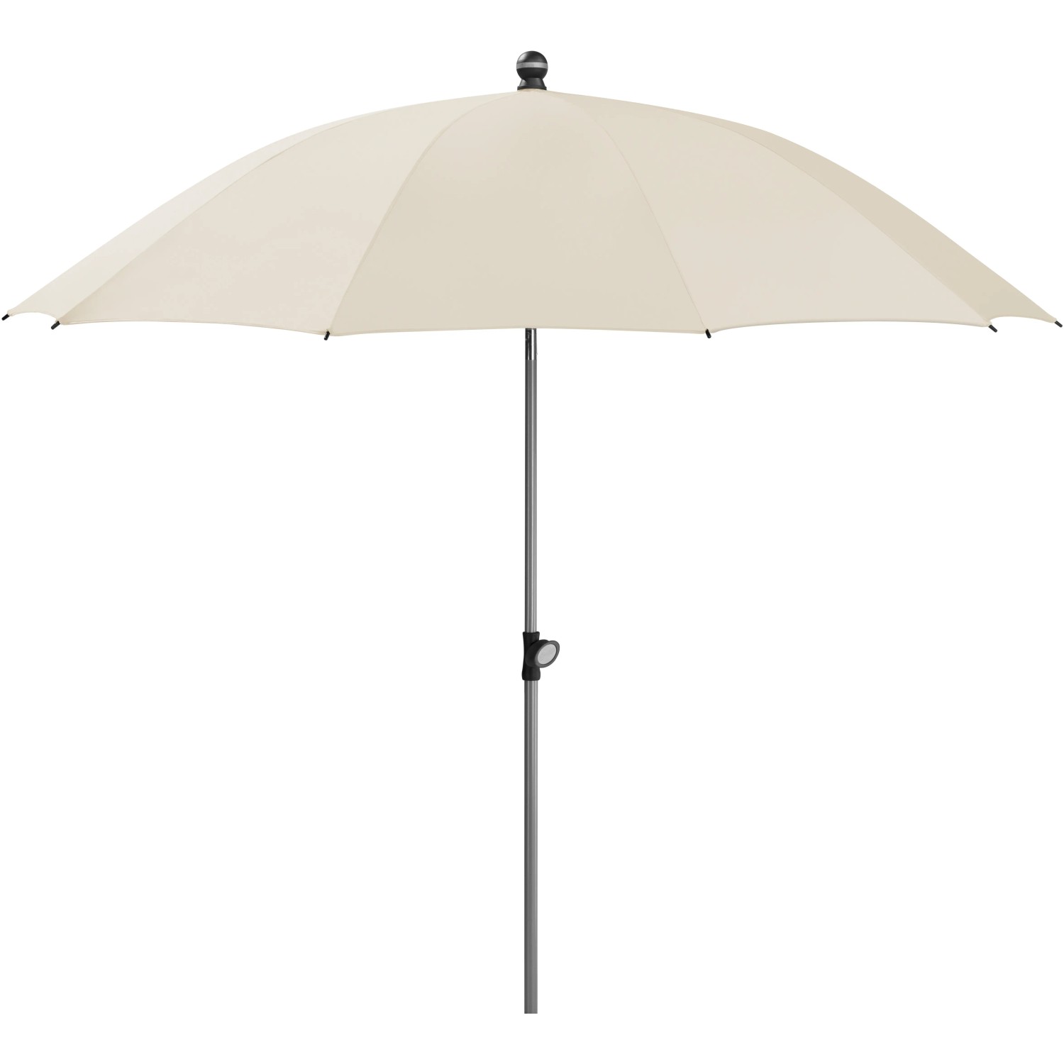 Schneider Marktschirm, Ø 220 cm, Natur, mit Push-Up Mechanik. Sonnenschirm für Garten und Balkon.