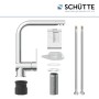 Schütte Küchenarmatur Rio Chrom, Einhebelmischer mit Zubehör und Montageanleitung.