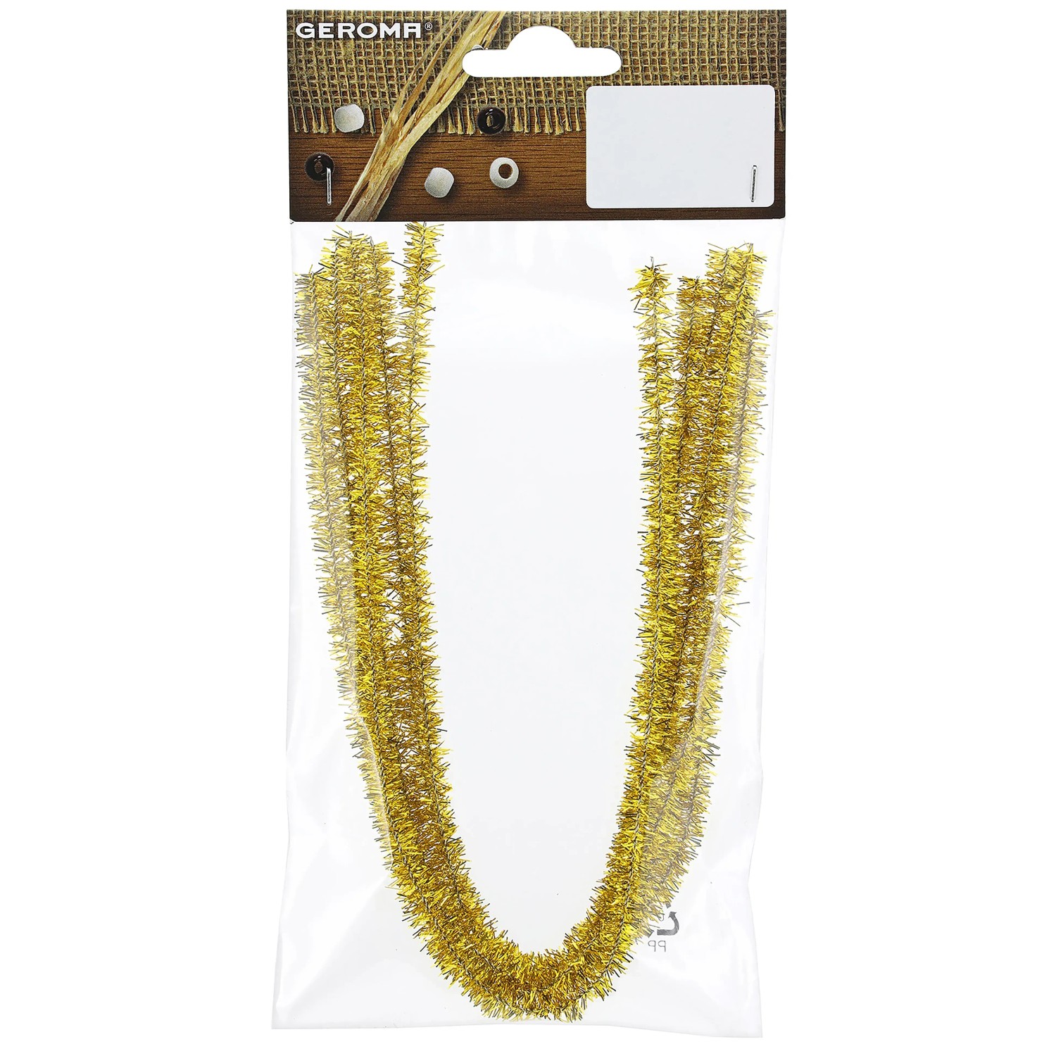 Weihnachts-Deko Pfeifenreiniger aus Kunststoff 30 cm Gold 6 Stück