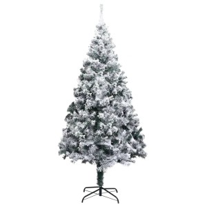 vidaXL Künstlicher Weihnachtsbaum mit Schnee Grün 180 cm PVC 320964