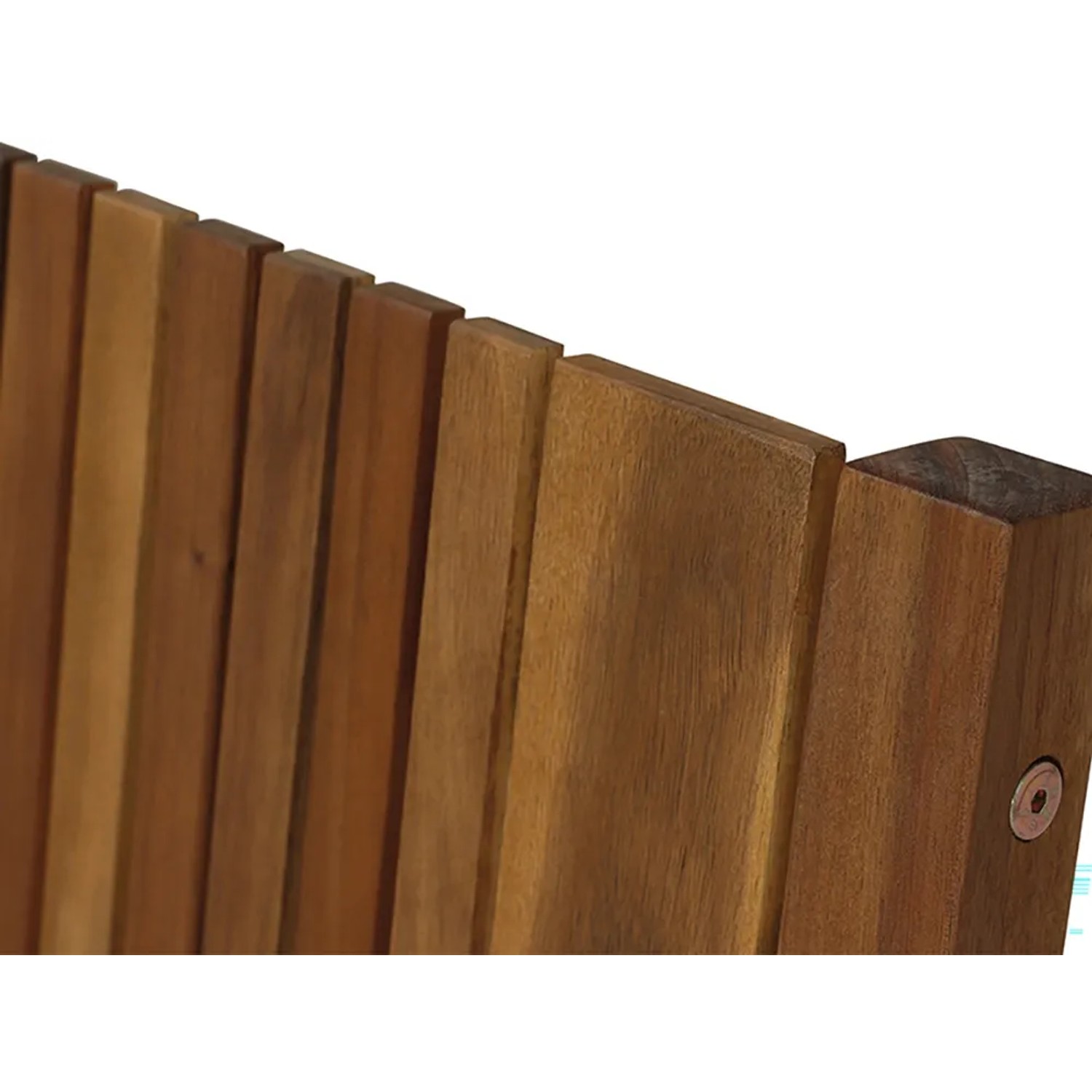 Detailaufnahme: Siena Garden Bank Falun, 2-Sitzer Gartenbank aus Akazienholz, beige.