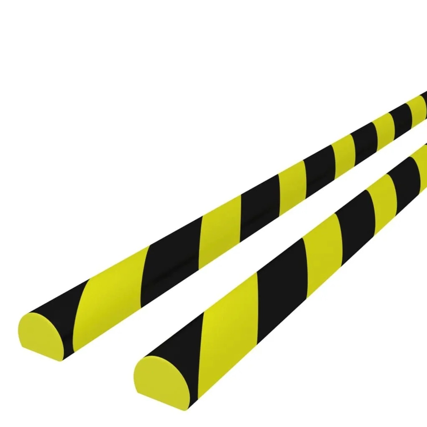 DELUKE Kantenschoner EDDI 2er Set Gelb Schwarz 4x3x100cm PU Eckschutz Schutzprofil Warnprofil Kanten Eckkantenschutz