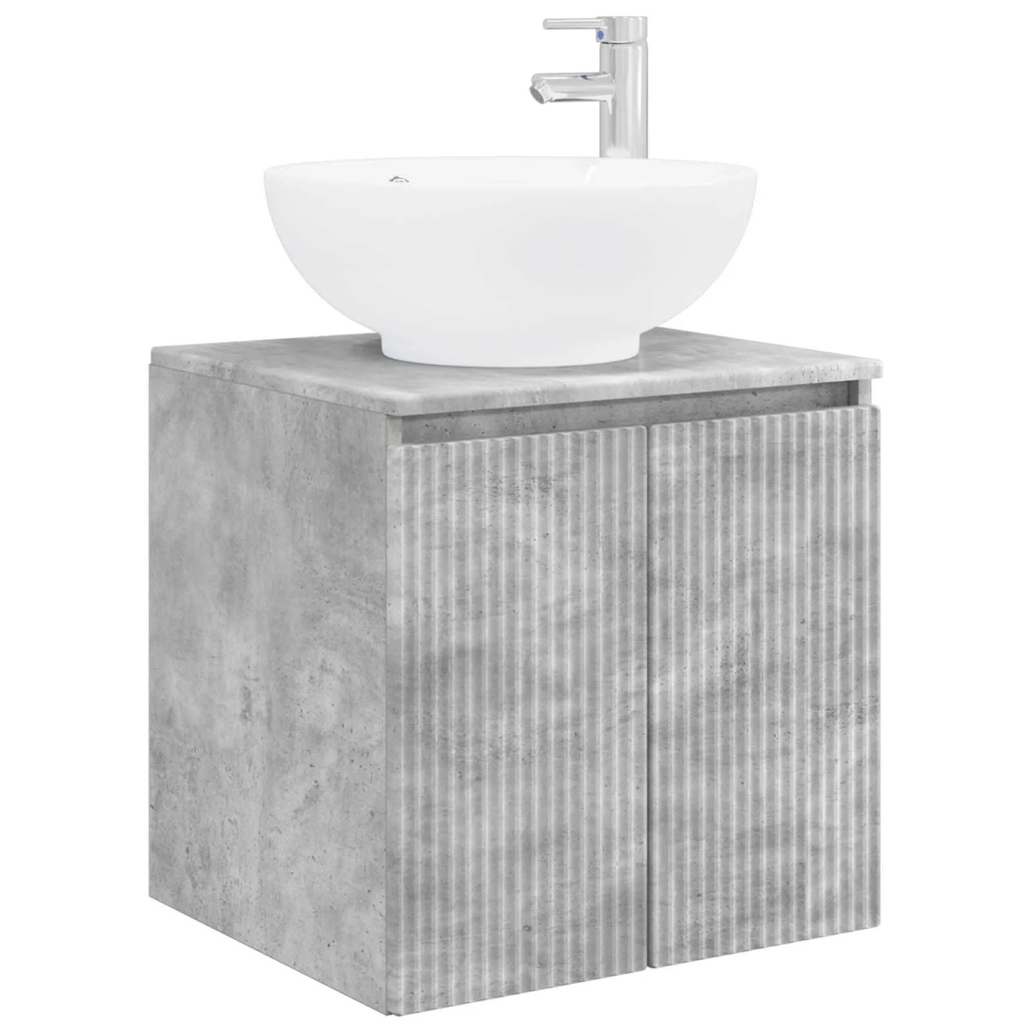 vidaXL Wandmontierte Waschtisch Betongrau 49,5 x 44,5 x 65 cm 890445