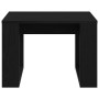 Quadratischer Couchtisch in Schwarz Eichen-Optik aus Holzwerkstoff, mit offenem Design.