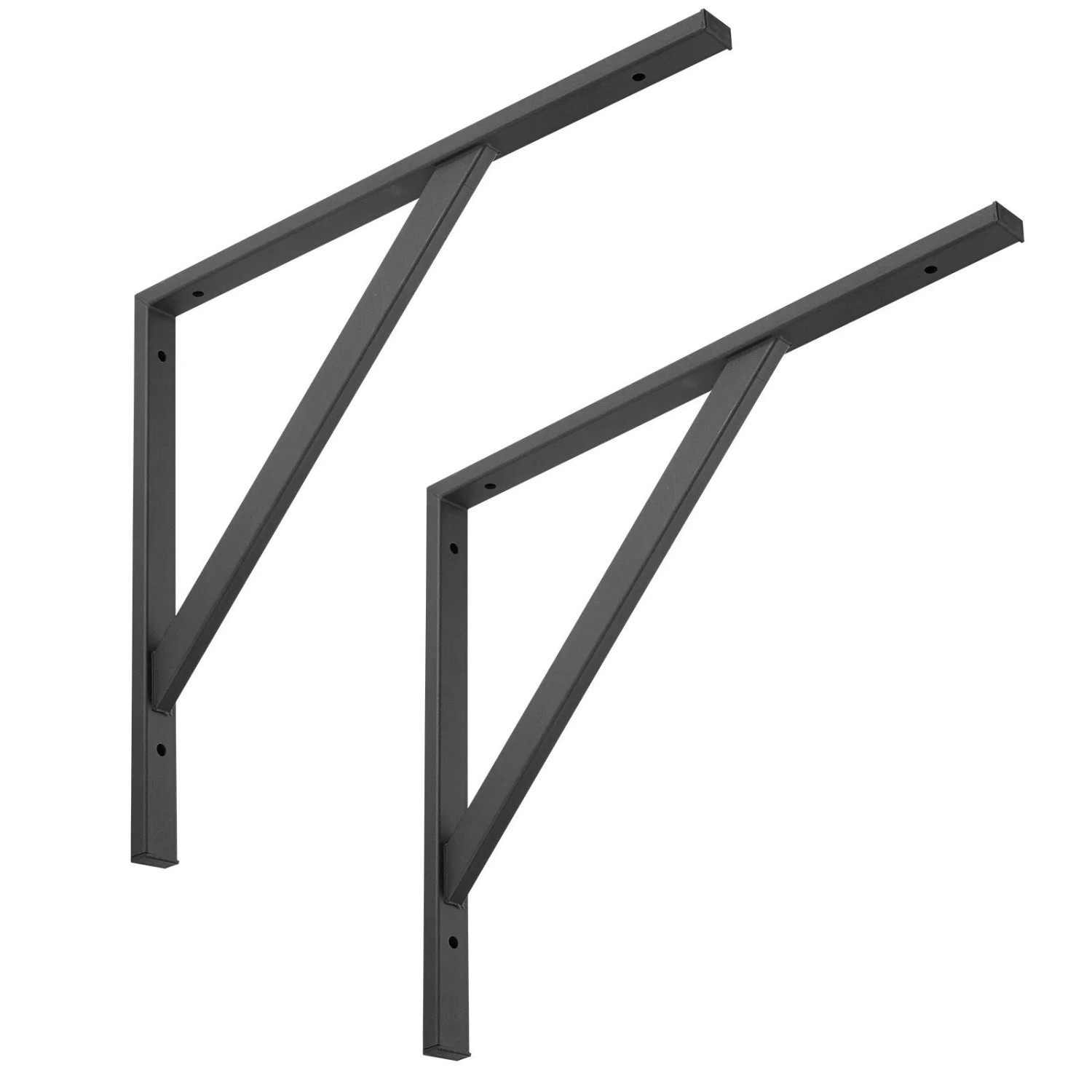 SOTECH 2 x Schwerlastkonsole 495 x 415 mm Stahl Tragkraft 75 kg Schwarz