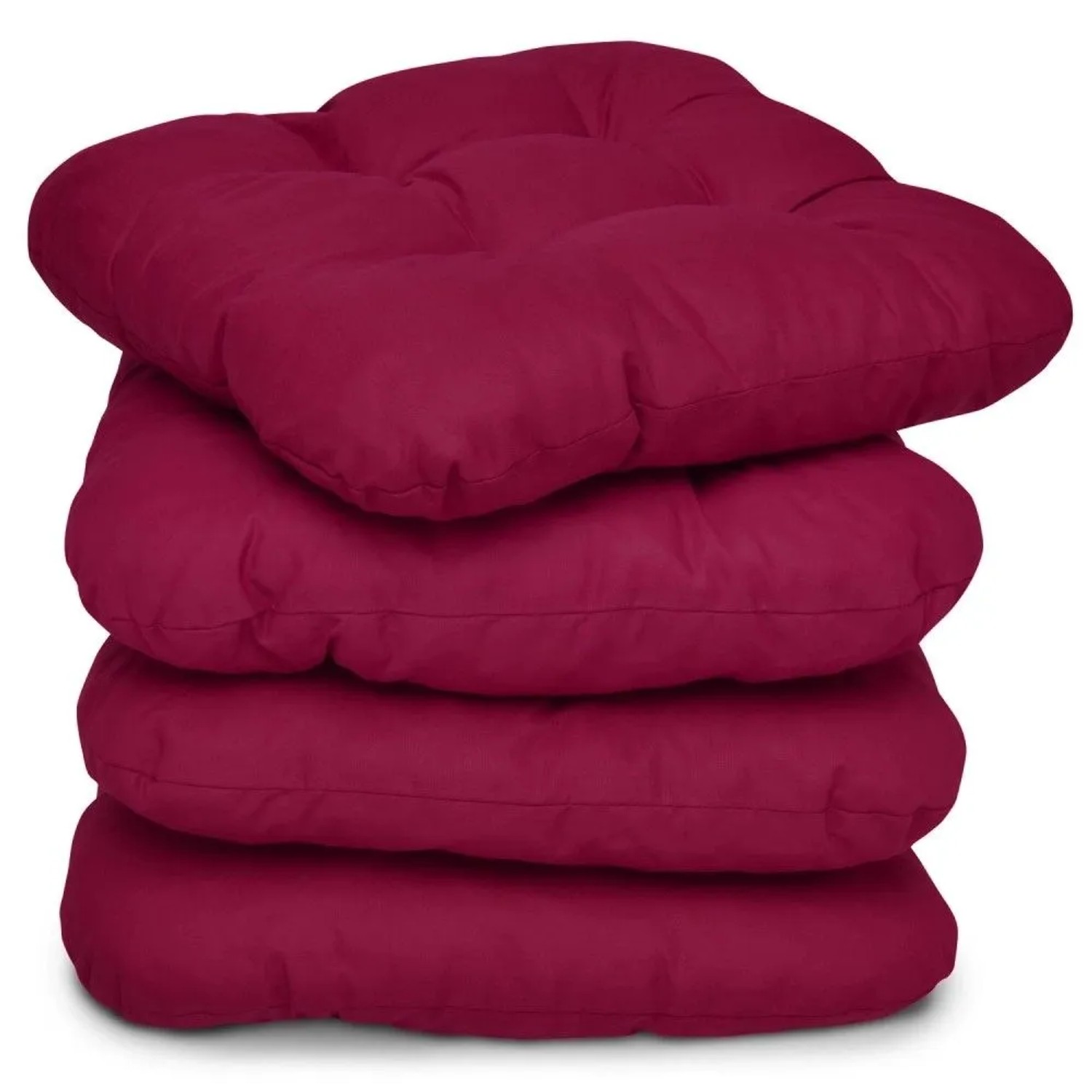 Beautissu Lisa Stuhlkissen 40x40x8cm Rot 4tlg