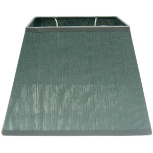 Grauer Lampenschirm aus Seide und Raffia, quadratisch, 20 cm. Passend für E27 Leuchten.