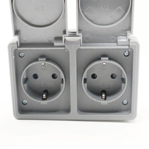 McPower Feuchtraum Doppelsteckdose SECURE 250V16A IP44