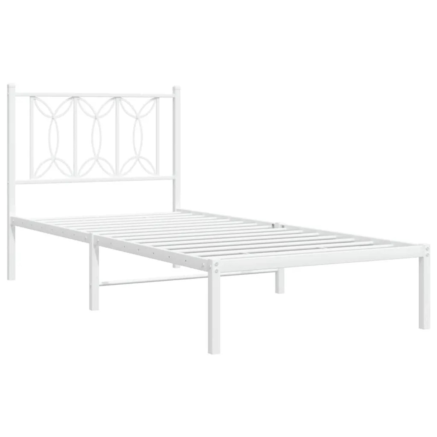 vidaXL Metallbett ohne Matratze mit Kopfteil Weiß 75x190 cm 376167 günstig online kaufen