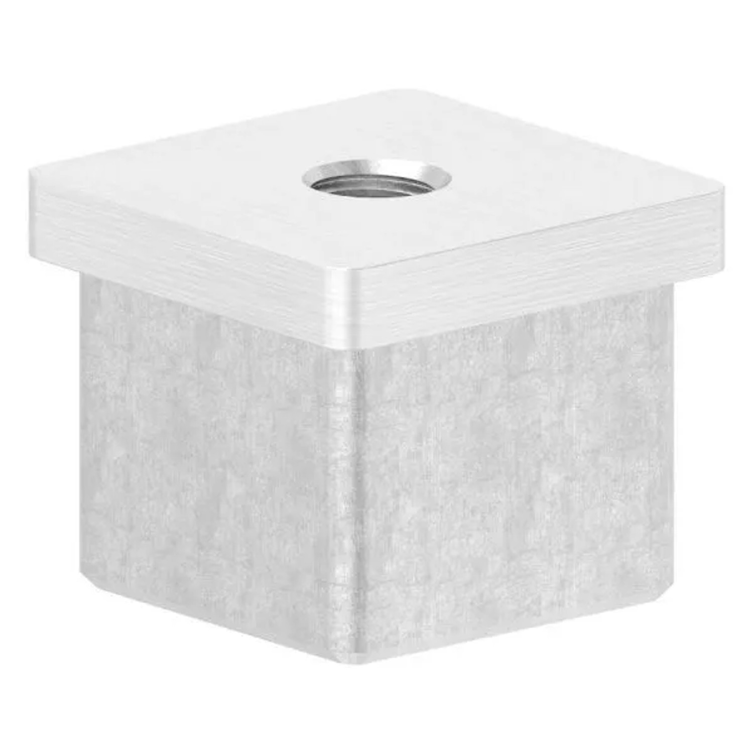 FeNau Einsteckkappe V2A 30 X 30 mm Für Quadratrohr Mit M8 Gewinde
