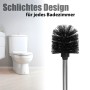 4er Set BigDean Klobürsten, schwarz mit Edelstahlgriff. WC-Bürsten für die Badreinigung.